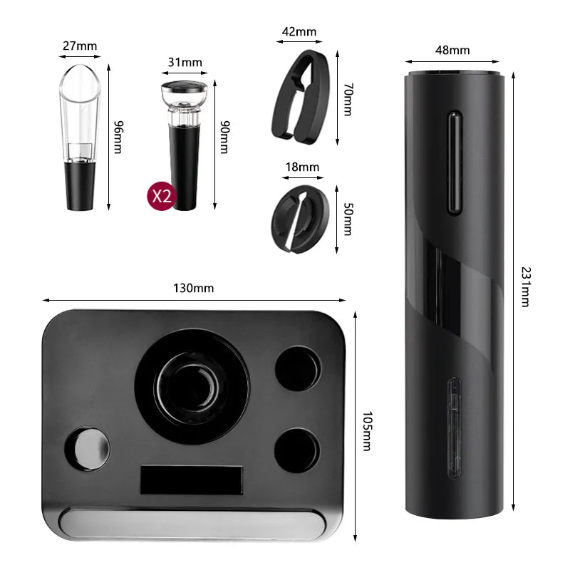 Elektrische Wijnopener Set