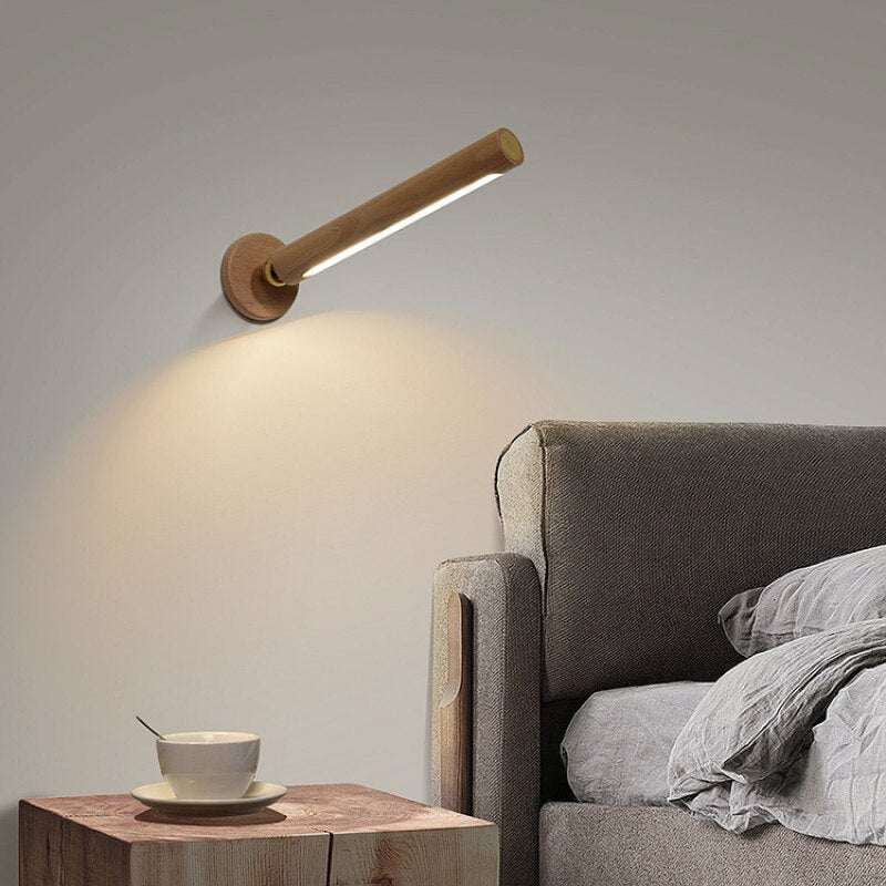 Draaibare Houten Wandlamp