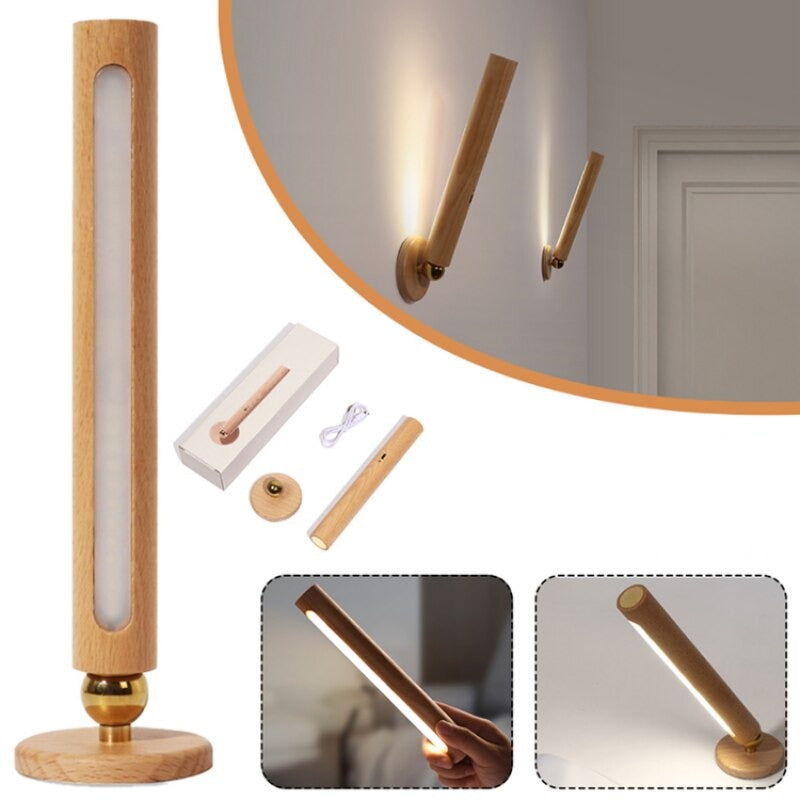 Draaibare Houten Wandlamp