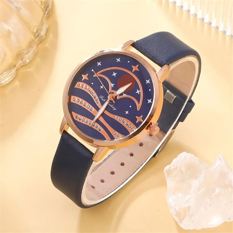 Dames Maanwijzer Luxe Horloge