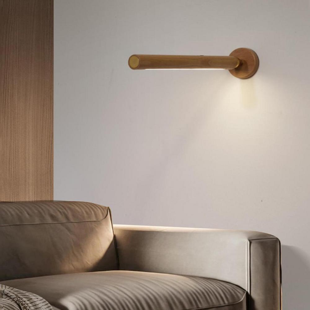 Draaibare Houten Wandlamp