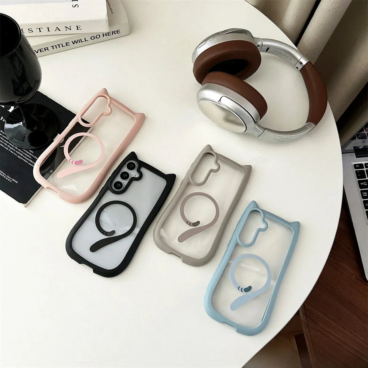 Samsung Galaxy S25 Plus Hoesje met Kattenoren en MagSafe Functie 5