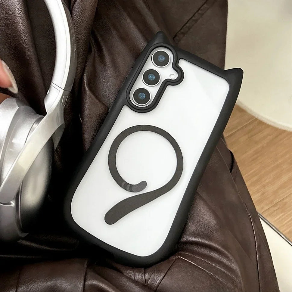 Samsung Galaxy S25 Plus Hoesje met Kattenoren en MagSafe Functie 7