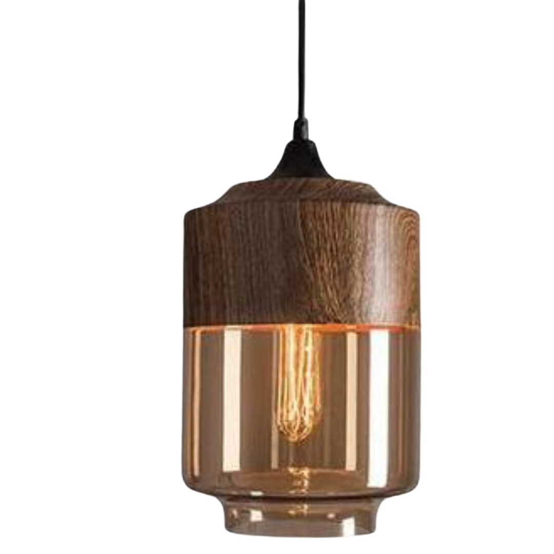 Scandinavische Plafondlamp NordLuna met Houten Accenten 2