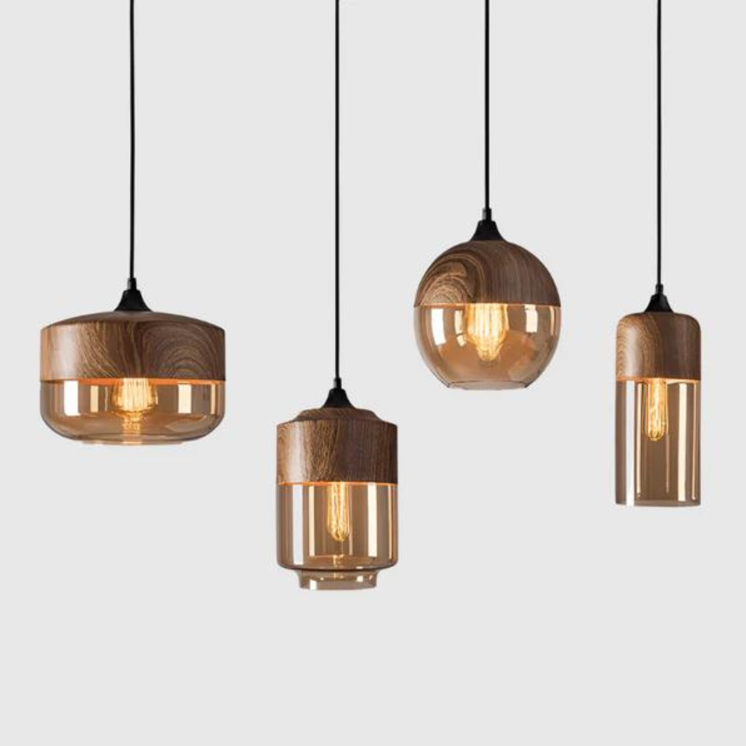 Scandinavische Plafondlamp NordLuna met Houten Accenten 4