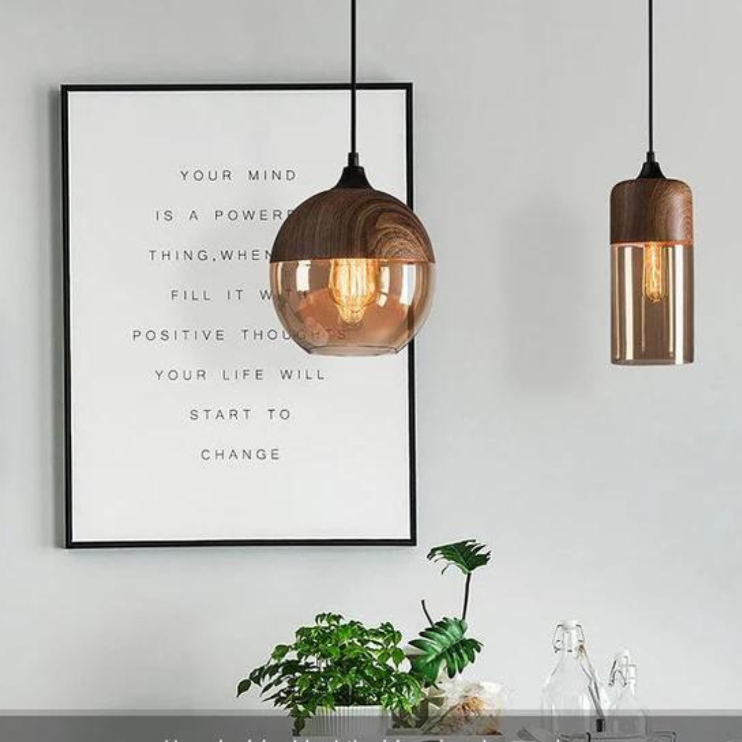 Scandinavische Plafondlamp NordLuna met Houten Accenten 7