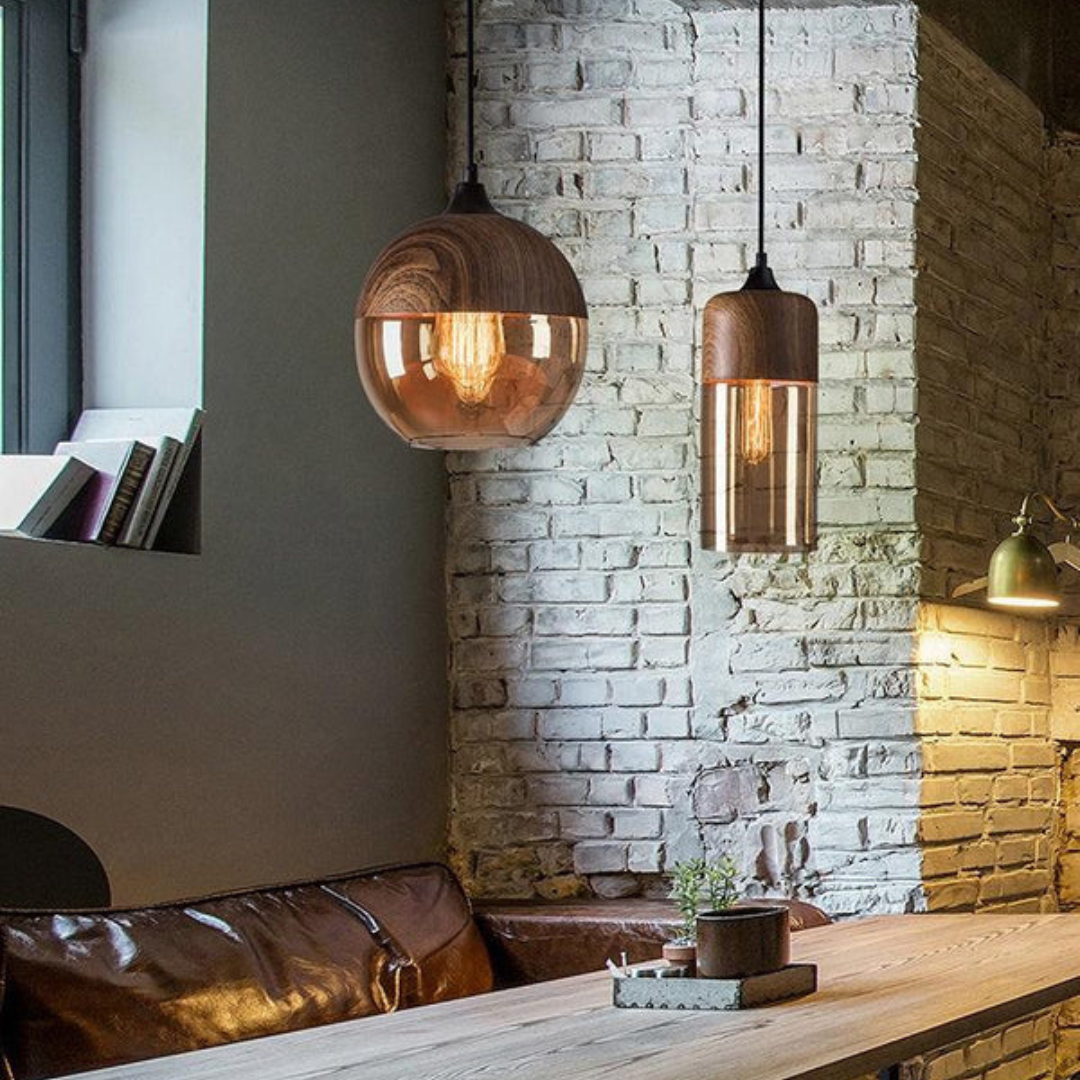 Scandinavische Plafondlamp NordLuna met Houten Accenten 8
