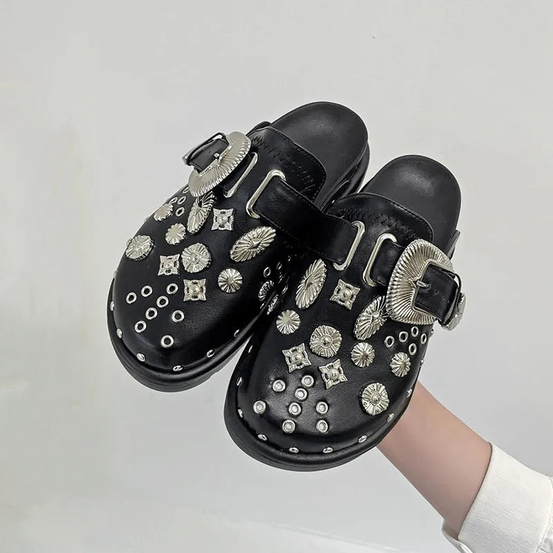 Dames Punk Rock Plateau Muiltjes