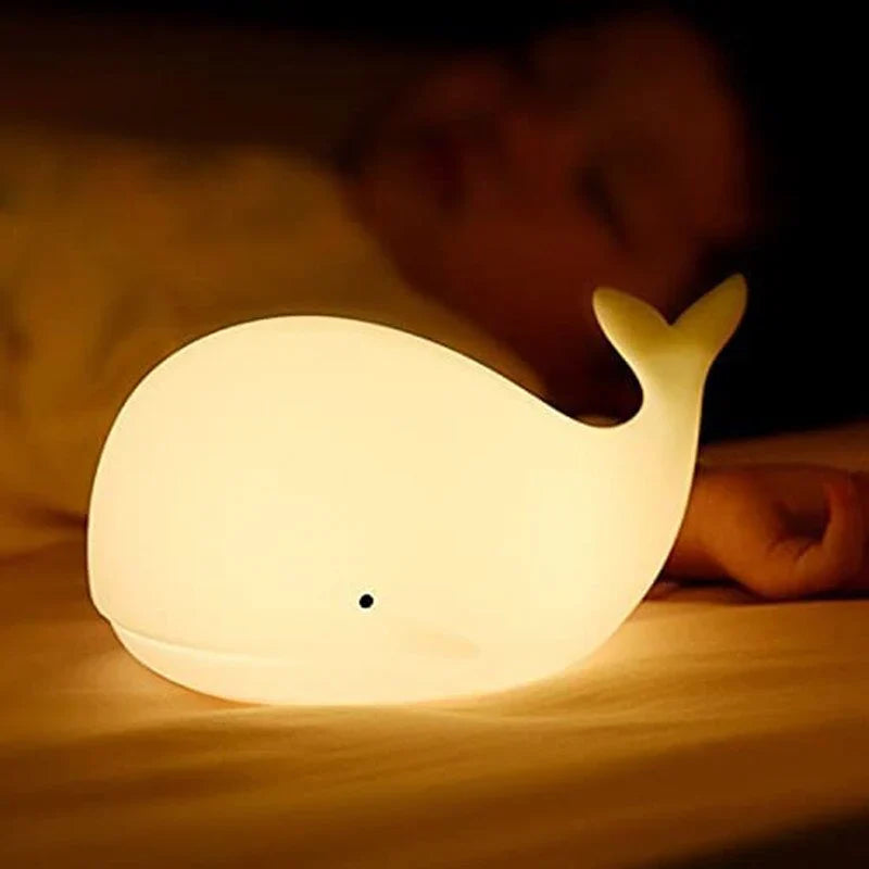 Schattig Nachtlampje Walvis met Kleurverandering voor Kinderkamer 4