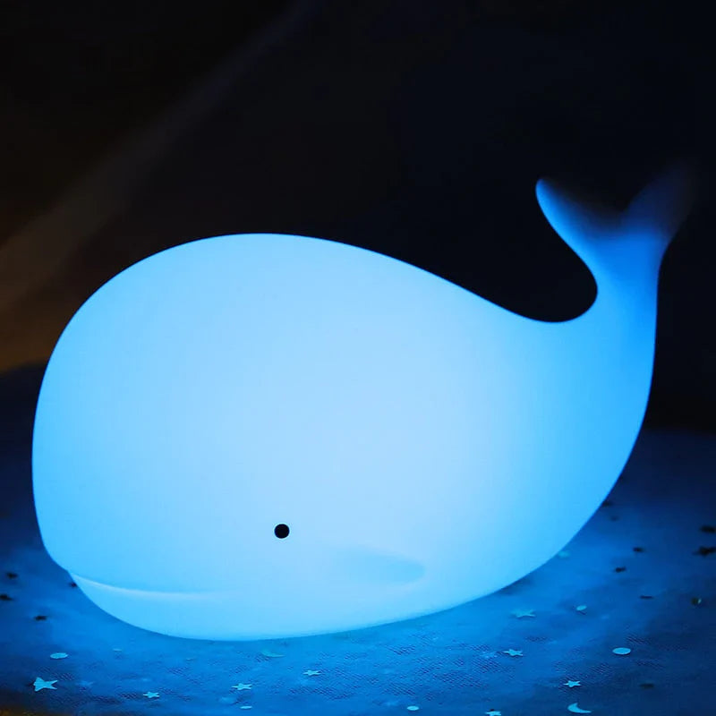 Schattig Nachtlampje Walvis met Kleurverandering voor Kinderkamer 5