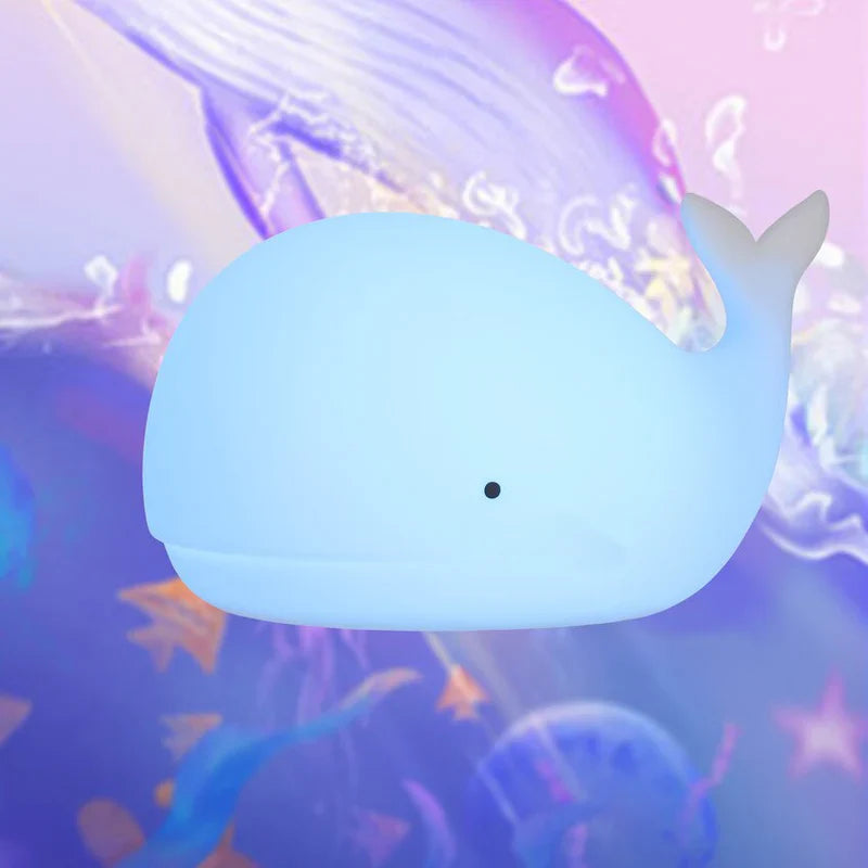 Schattig Nachtlampje Walvis met Kleurverandering voor Kinderkamer 7