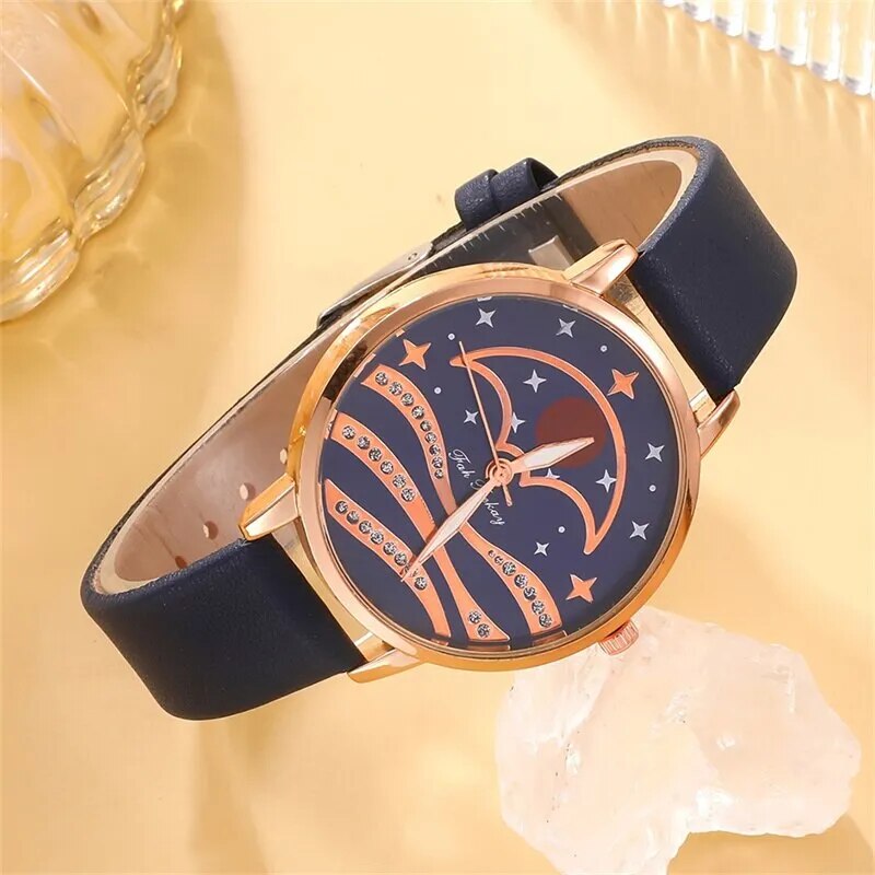 Dames Maanwijzer Luxe Horloge