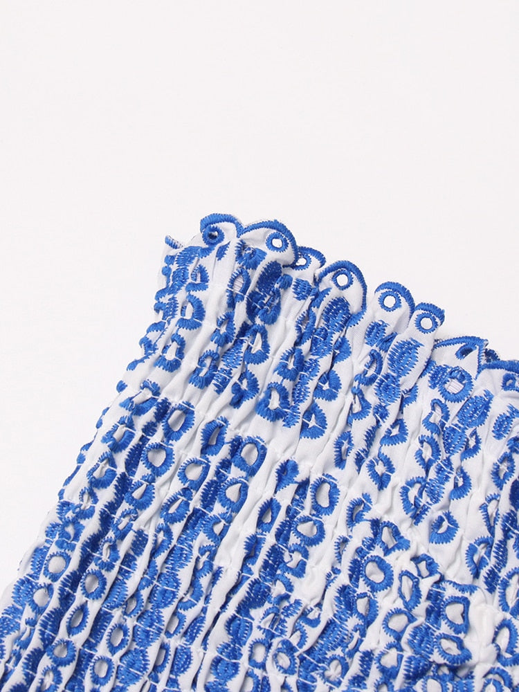 Strapless Gelaagd Mini Jurk