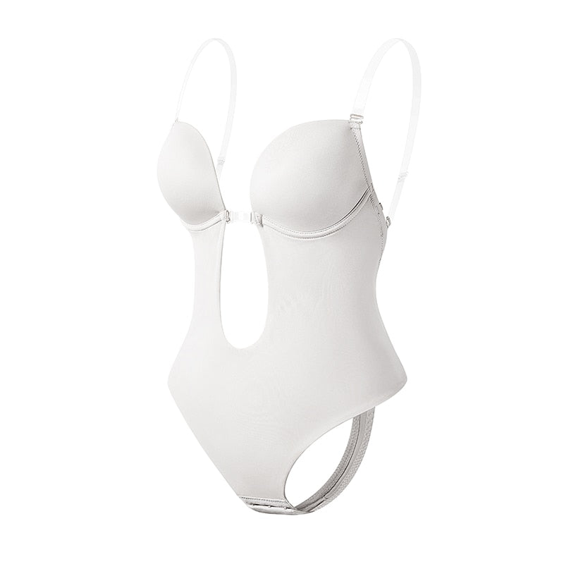 Diepe V-Hals Rugloze Body Shaper