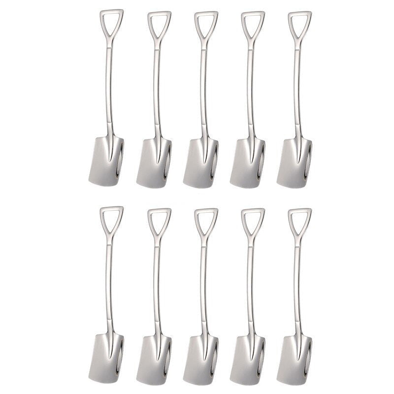 Set van 10 Koffielepels voor Dessert en Thee 9