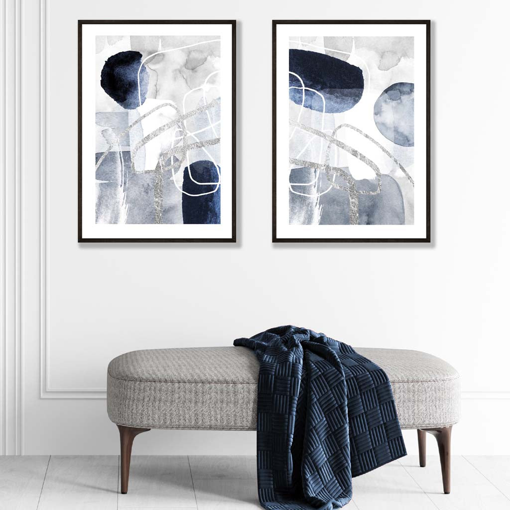 Set van 2 Abstracte Kunstprints Moderne Ontwerpen 1