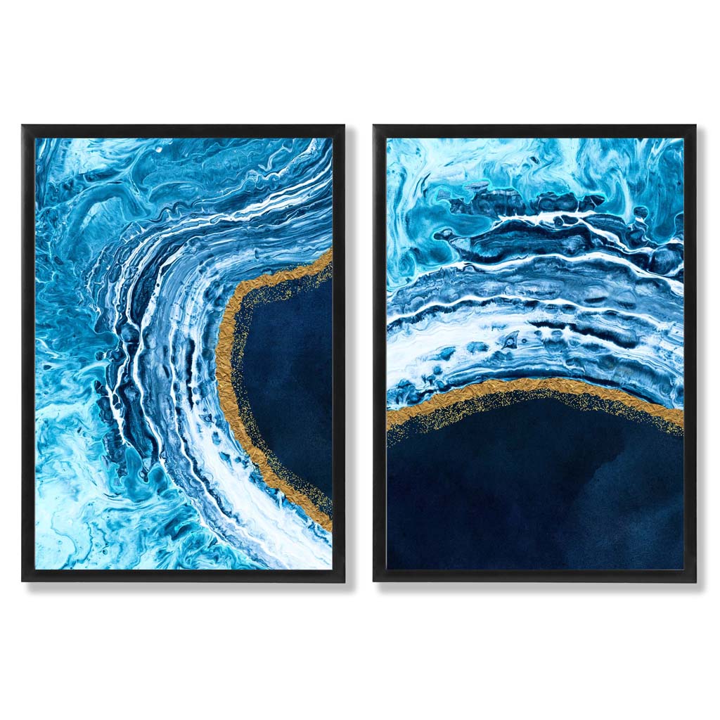 Set van 2 Abstracte Kunstprints voor Modern Interieur 0