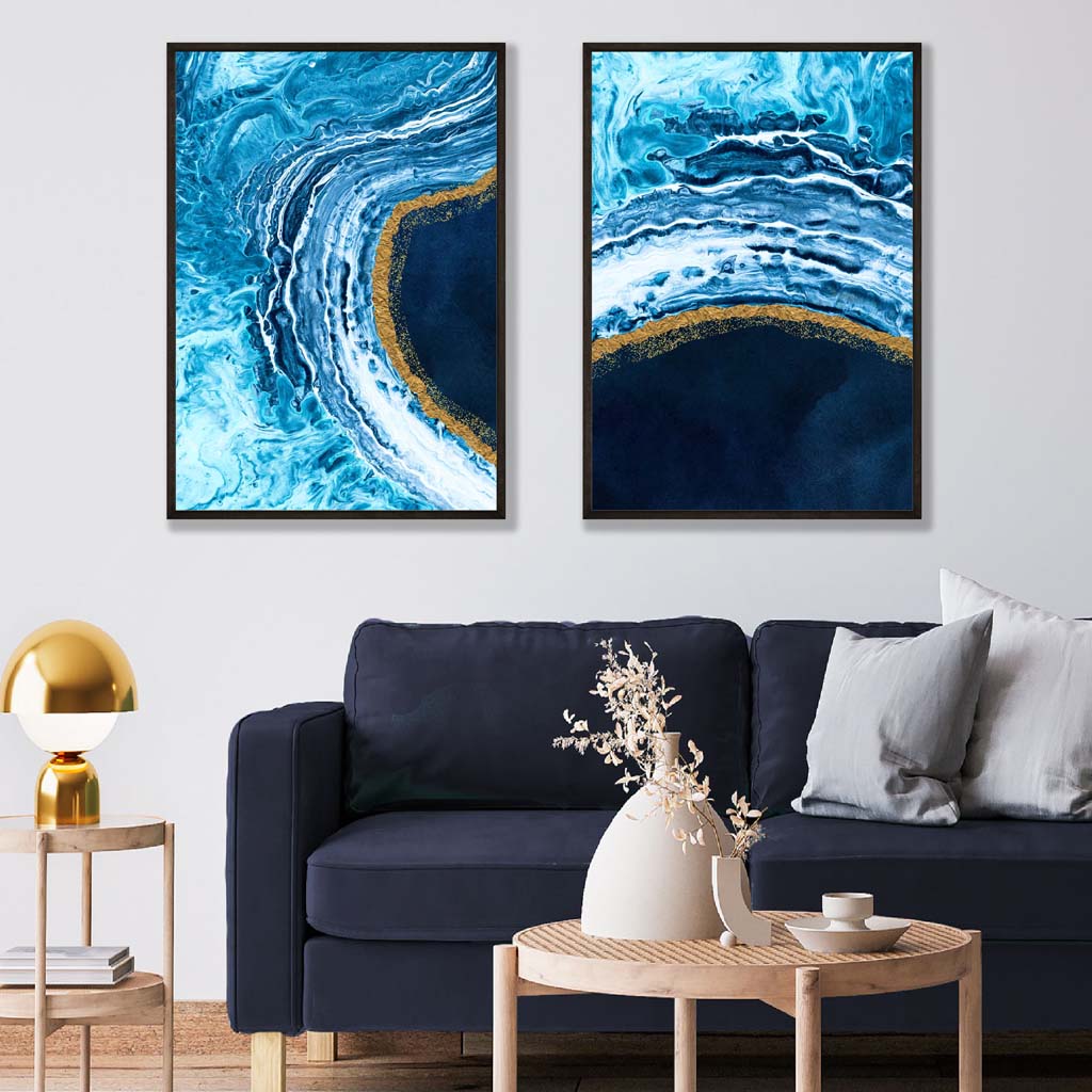Set van 2 Abstracte Kunstprints voor Modern Interieur 1