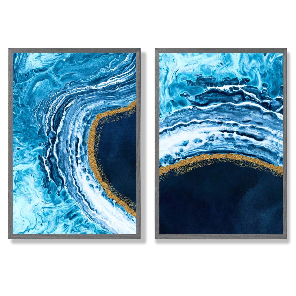 Set van 2 Abstracte Kunstprints voor Modern Interieur 4