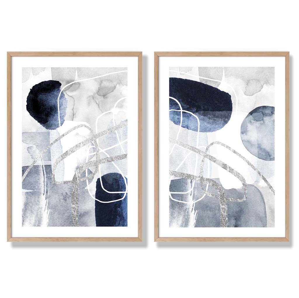 Set van 2 Abstracte Kunstprints voor Wanddecoratie 6