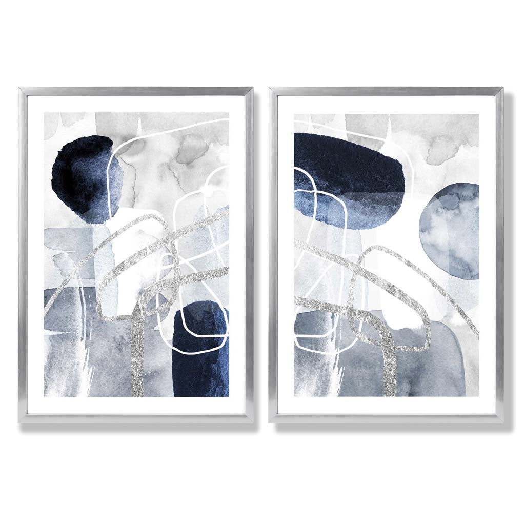 Set van 2 Abstracte Kunstprints voor Wanddecoratie 9