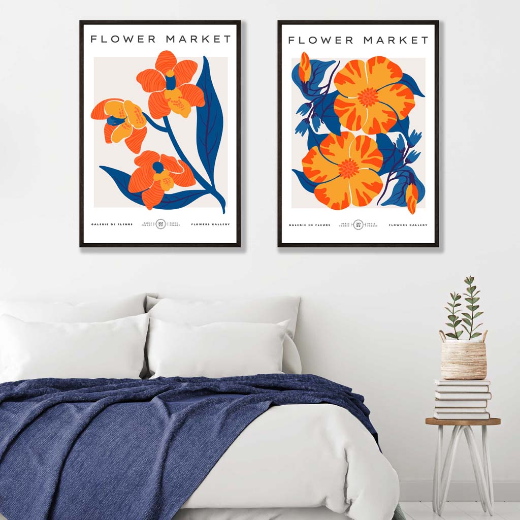 Set van 2 Kunstafdrukken Lentebloemen voor Thuisdecoratie 1