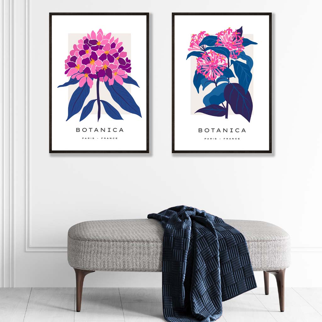 Set van 2 Kunstafdrukken met Zomerbloemen voor Thuisdecoratie 1