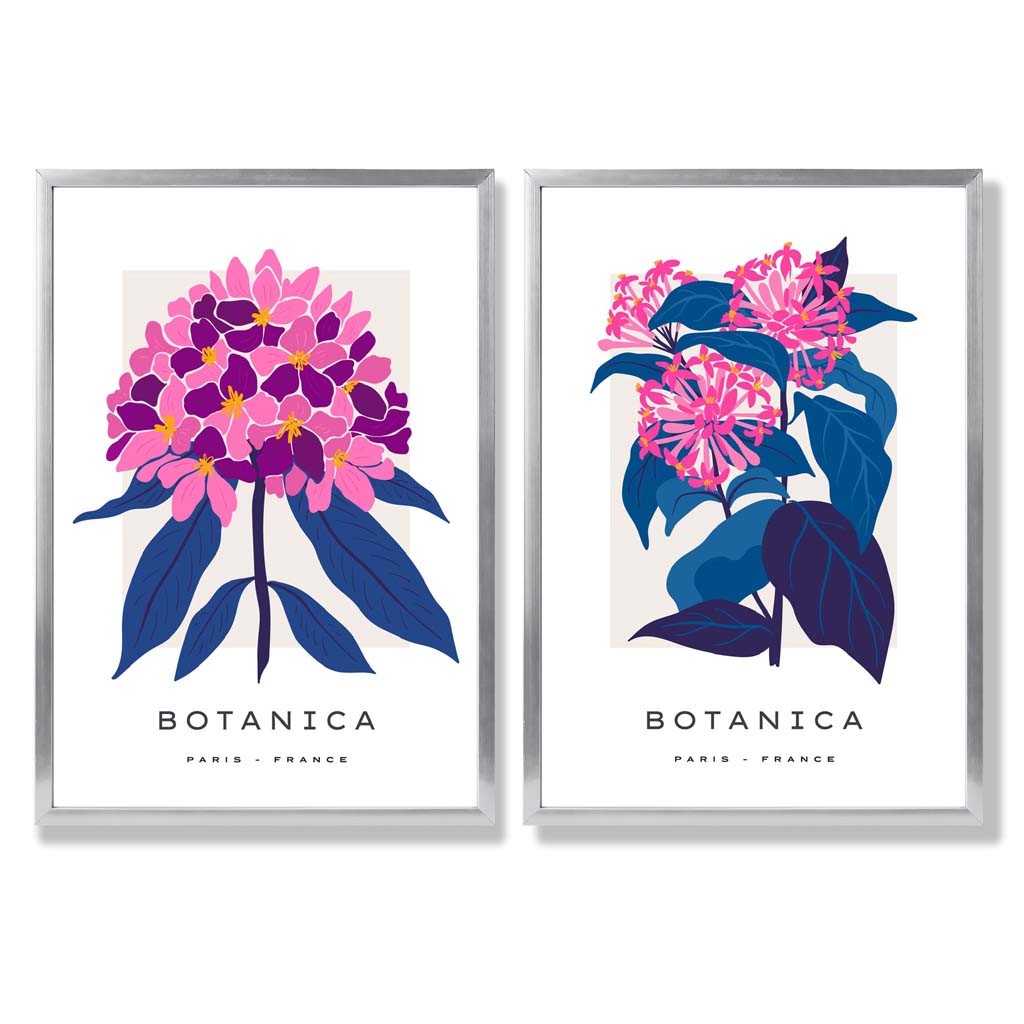 Set van 2 Kunstafdrukken met Zomerbloemen voor Thuisdecoratie 9