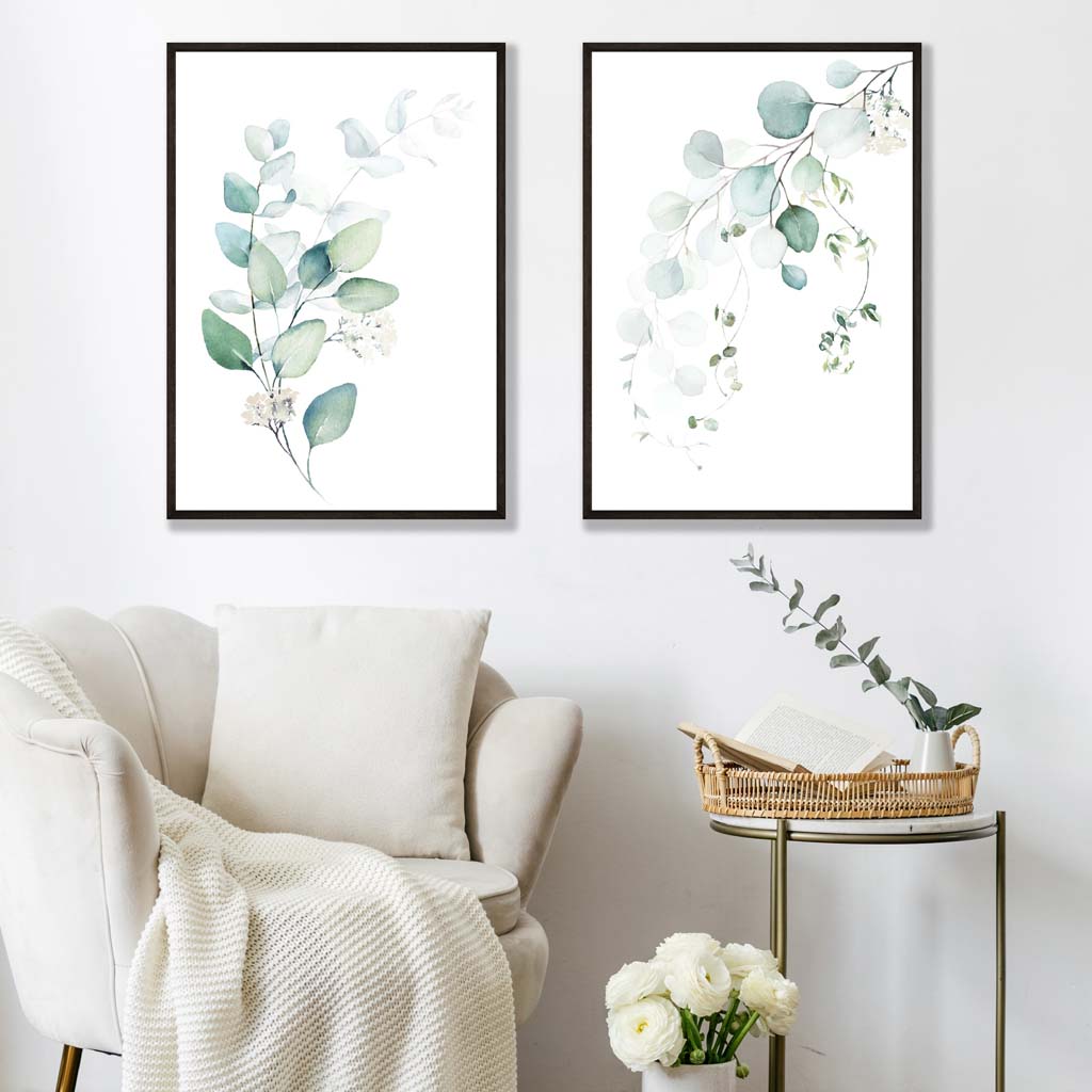 Set van 2 Kunstprints Eucalyptus Ingelijst 1
