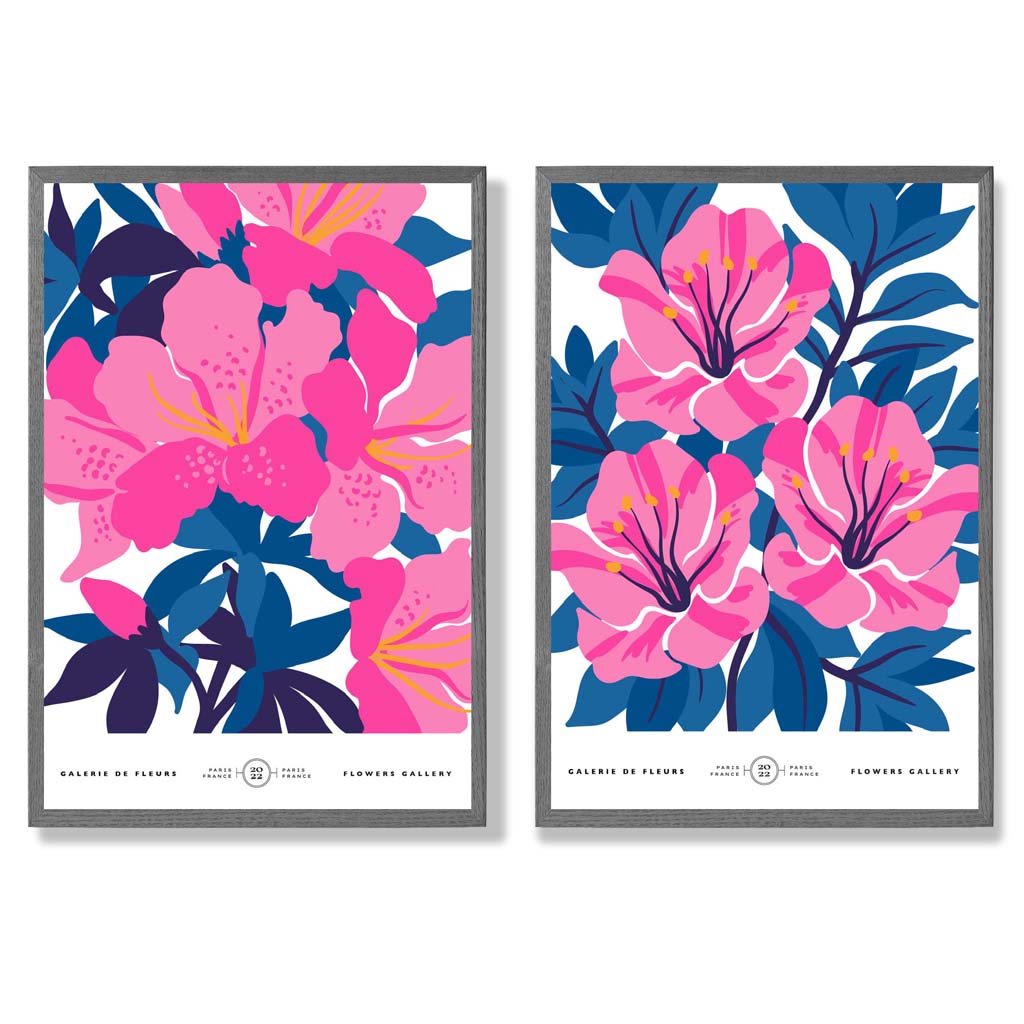 Set van 2 Kunstprints met Lentebloemen voor Thuisdecoratie 4