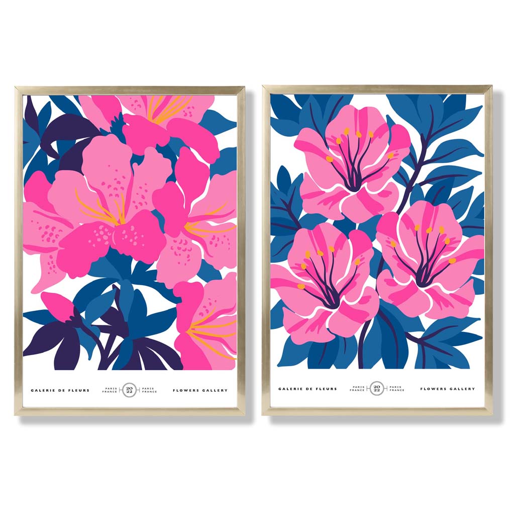 Set van 2 Kunstprints met Lentebloemen voor Thuisdecoratie 8