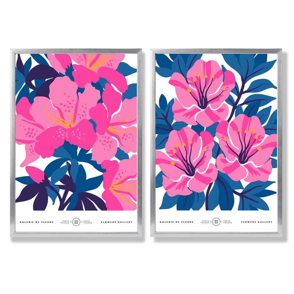 Set van 2 Kunstprints met Lentebloemen voor Thuisdecoratie 9