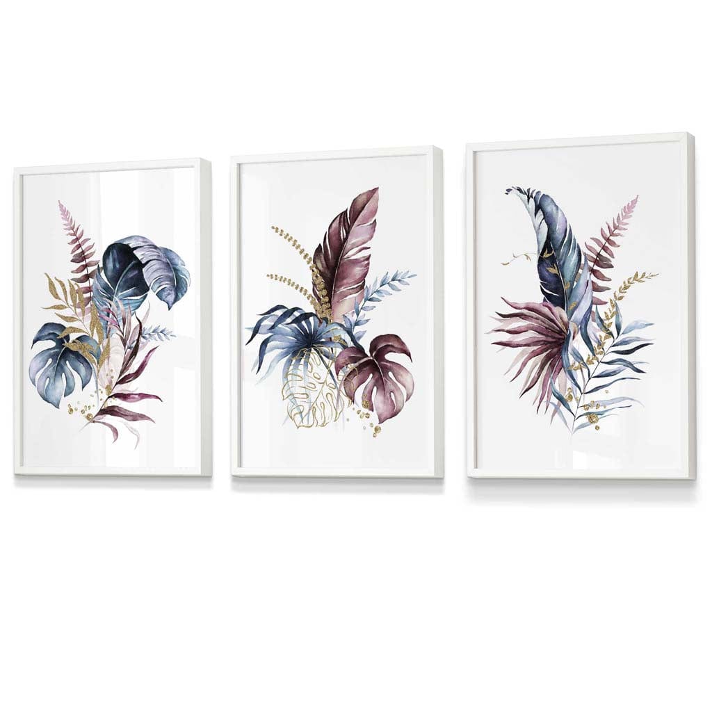 Set van 3 Ingelijste Botanische Kunstprints voor Muurdecoratie 3
