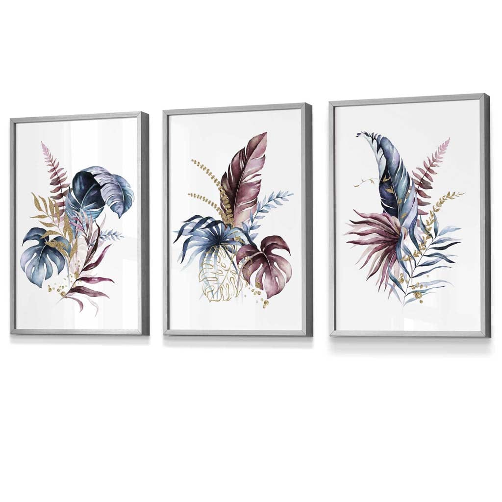 Set van 3 Ingelijste Botanische Kunstprints voor Muurdecoratie 5
