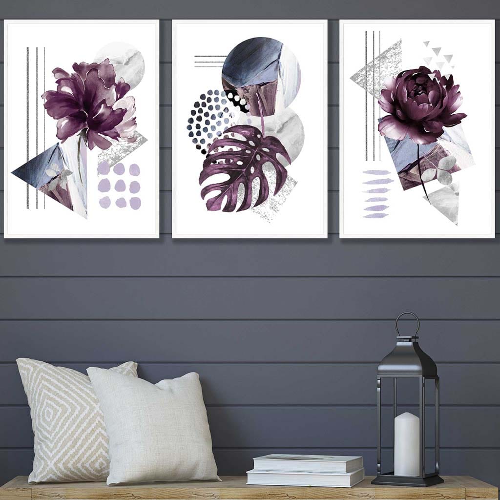 Set van 3 Wandposters Bloemen voor Thuisdecoratie 2