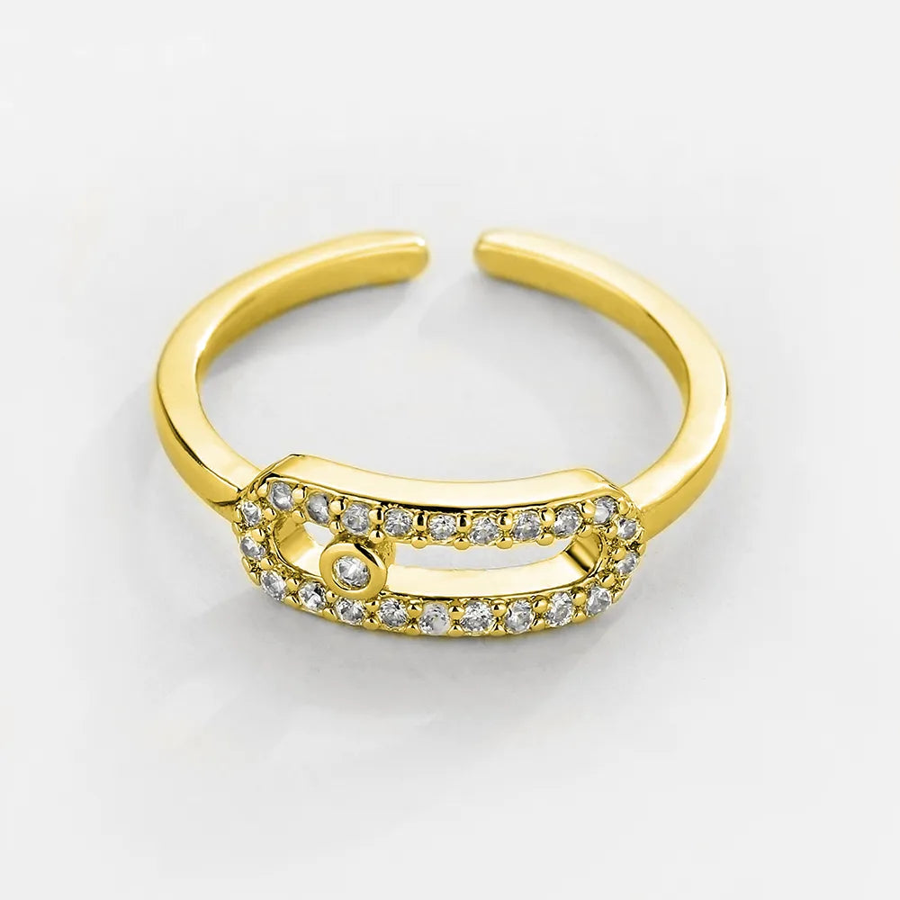 Uitgeholde Vierkante Zirkoonring