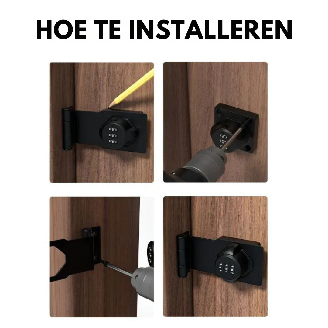 Sleutelloos Combinatieslot Met Instelbare Code Veiligheid 5