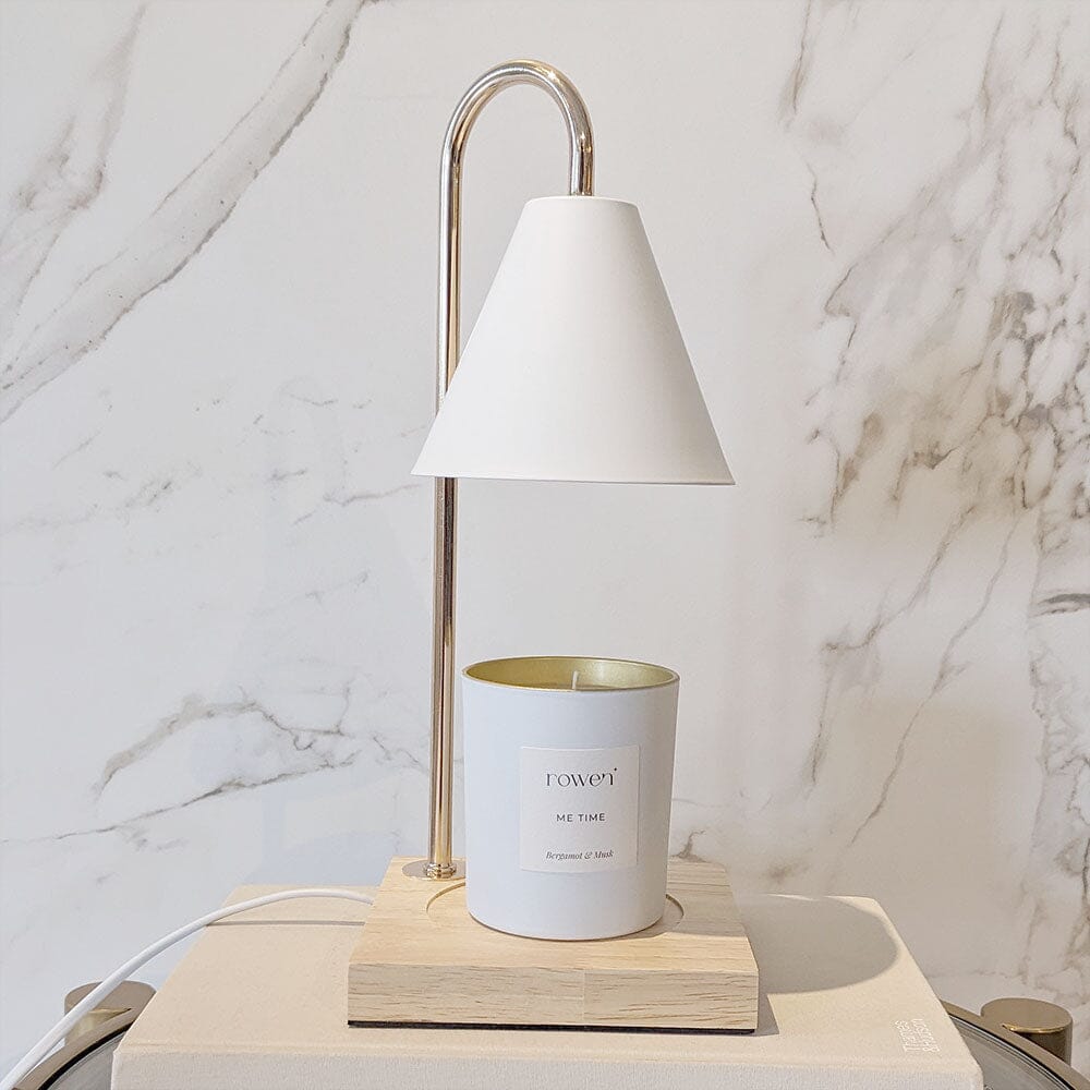 Stijlvolle Kaarsenwarmer met Houten Basis 1