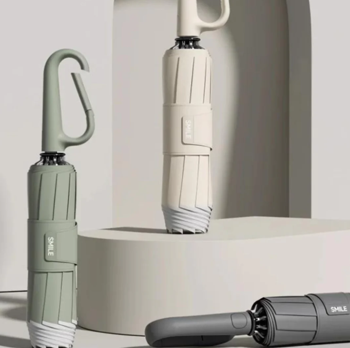Stormparaplu Compact met Reflecterende Rand voor Veiligheid en Comfort 5