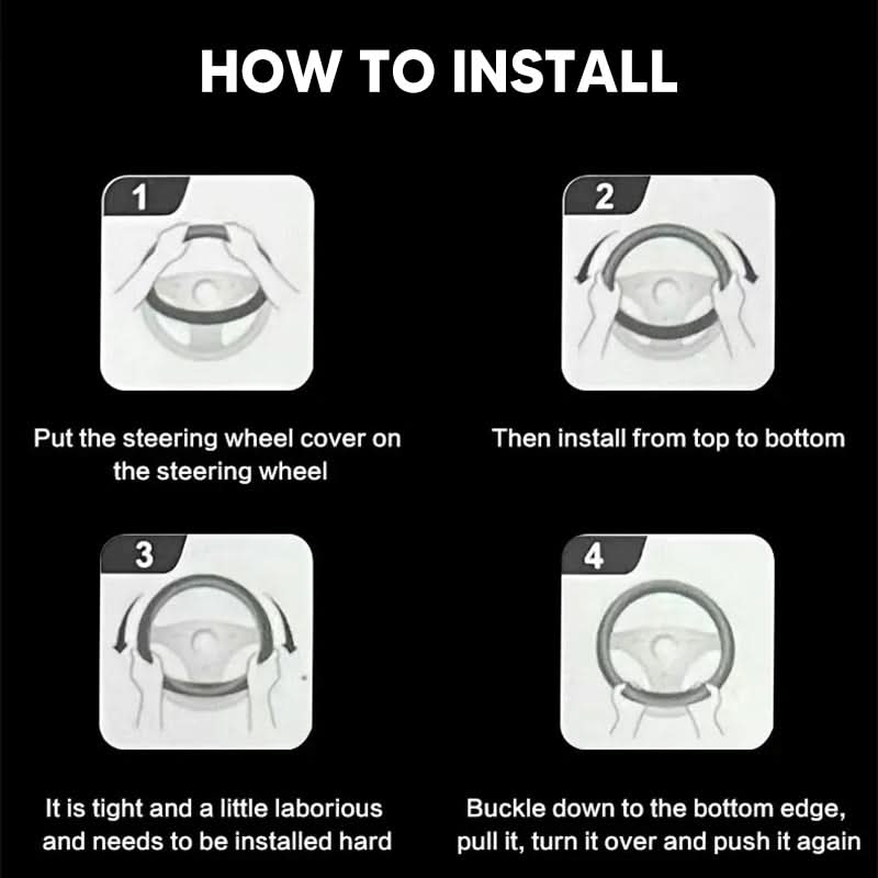 Stuurhoes Auto Antislip Design 3D Reliëf Universele Pasvorm 3