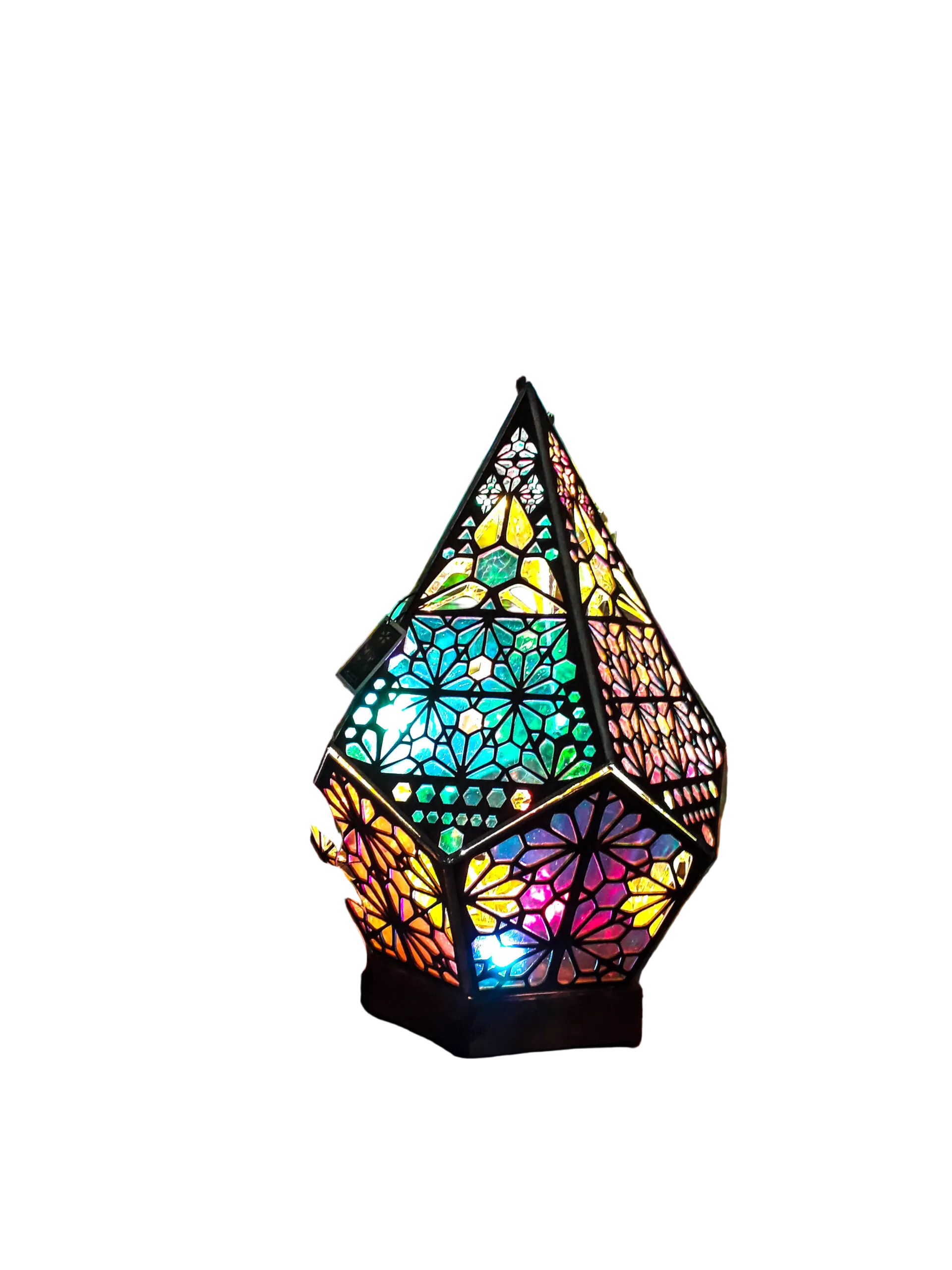 Tafellamp in Bohemian Stijl met Sterrenhemelpatroon 0