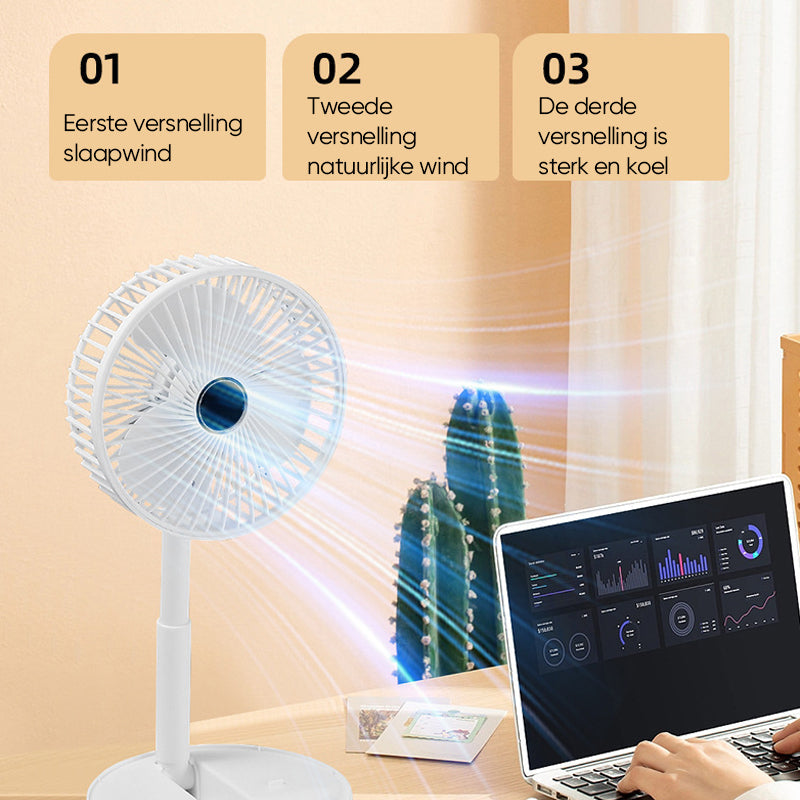 Tafelventilator Telescopisch Design Draagbaar Met Stille Werking 5