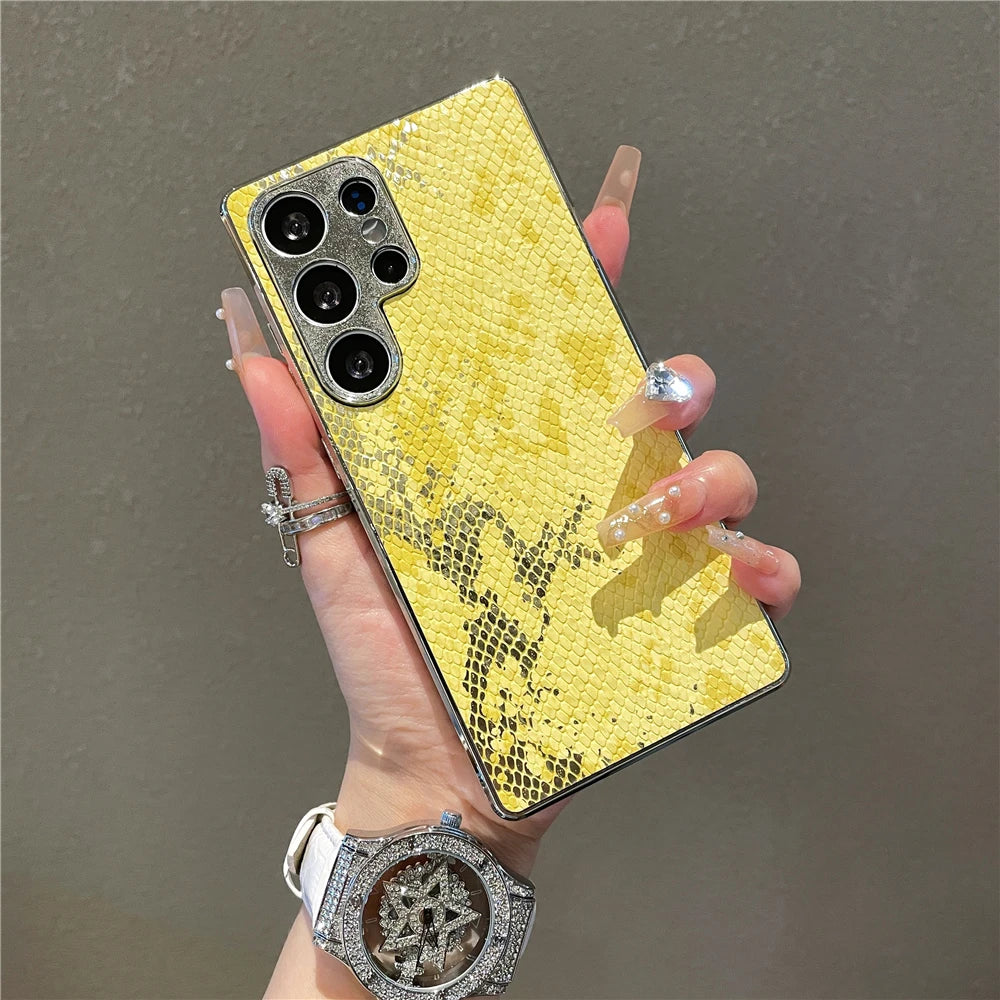 Telefoonhoes voor Samsung Galaxy S25 Ultra met Slangenhuid Textuur 7