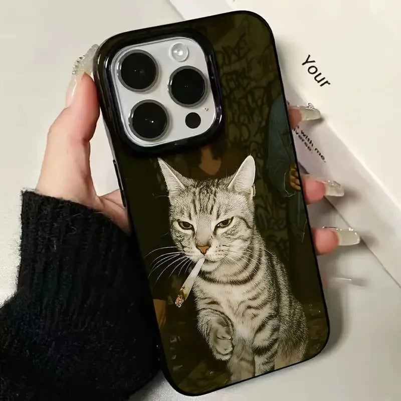 Telefoonhoesje iPhone 13 met Uniek Roken Katten Ontwerp 0