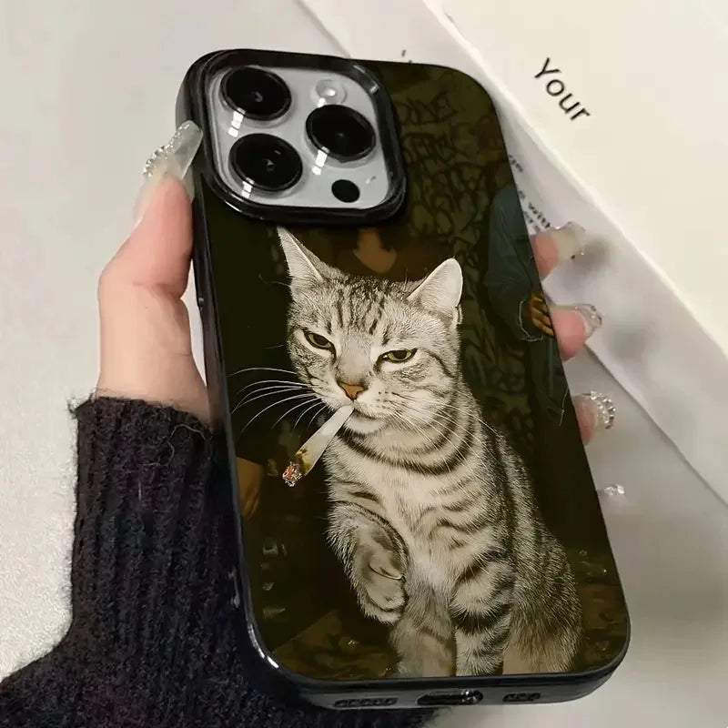 Telefoonhoesje iPhone 13 met Uniek Roken Katten Ontwerp 1