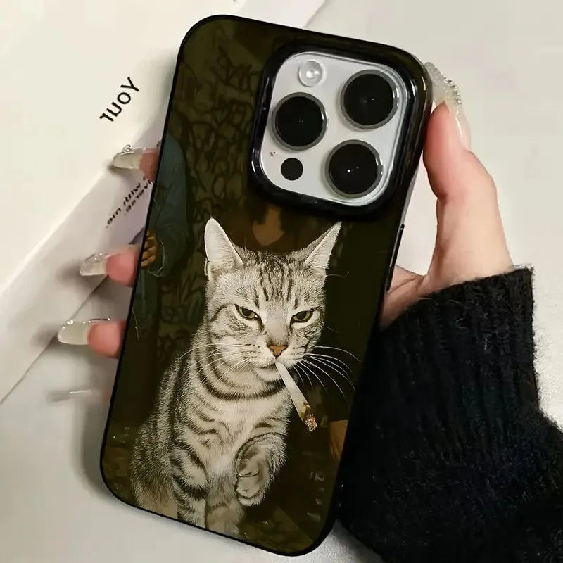 Telefoonhoesje iPhone 13 met Uniek Roken Katten Ontwerp 2