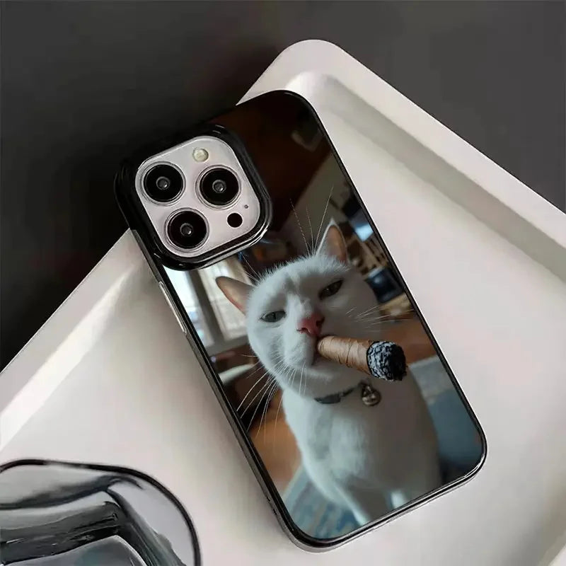 Telefoonhoesje iPhone 13 met Uniek Roken Katten Ontwerp 4
