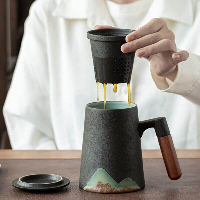 Theekop met Filter Japanse Stijl 1