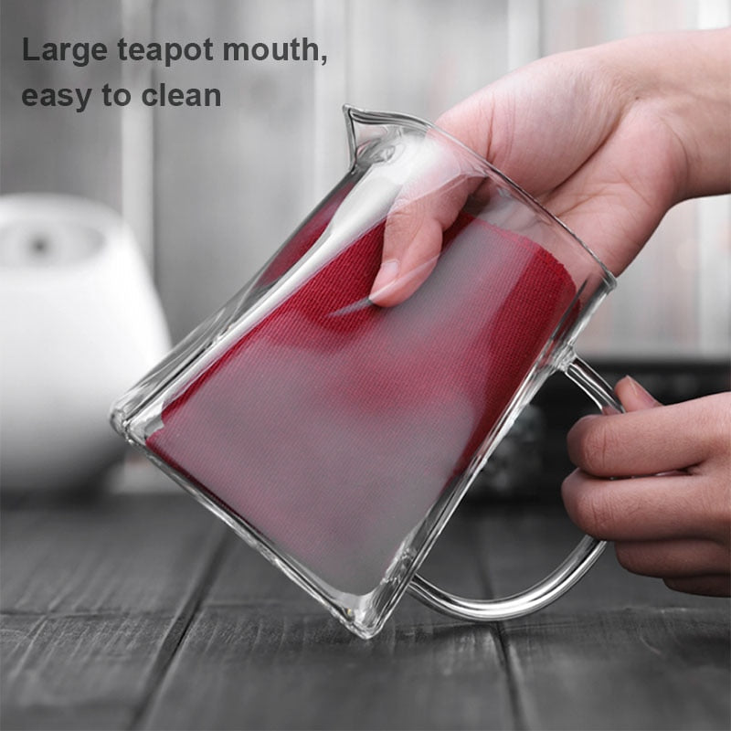 Theepot van Borosilicaatglas met Ingebouwd Thee-ei 5