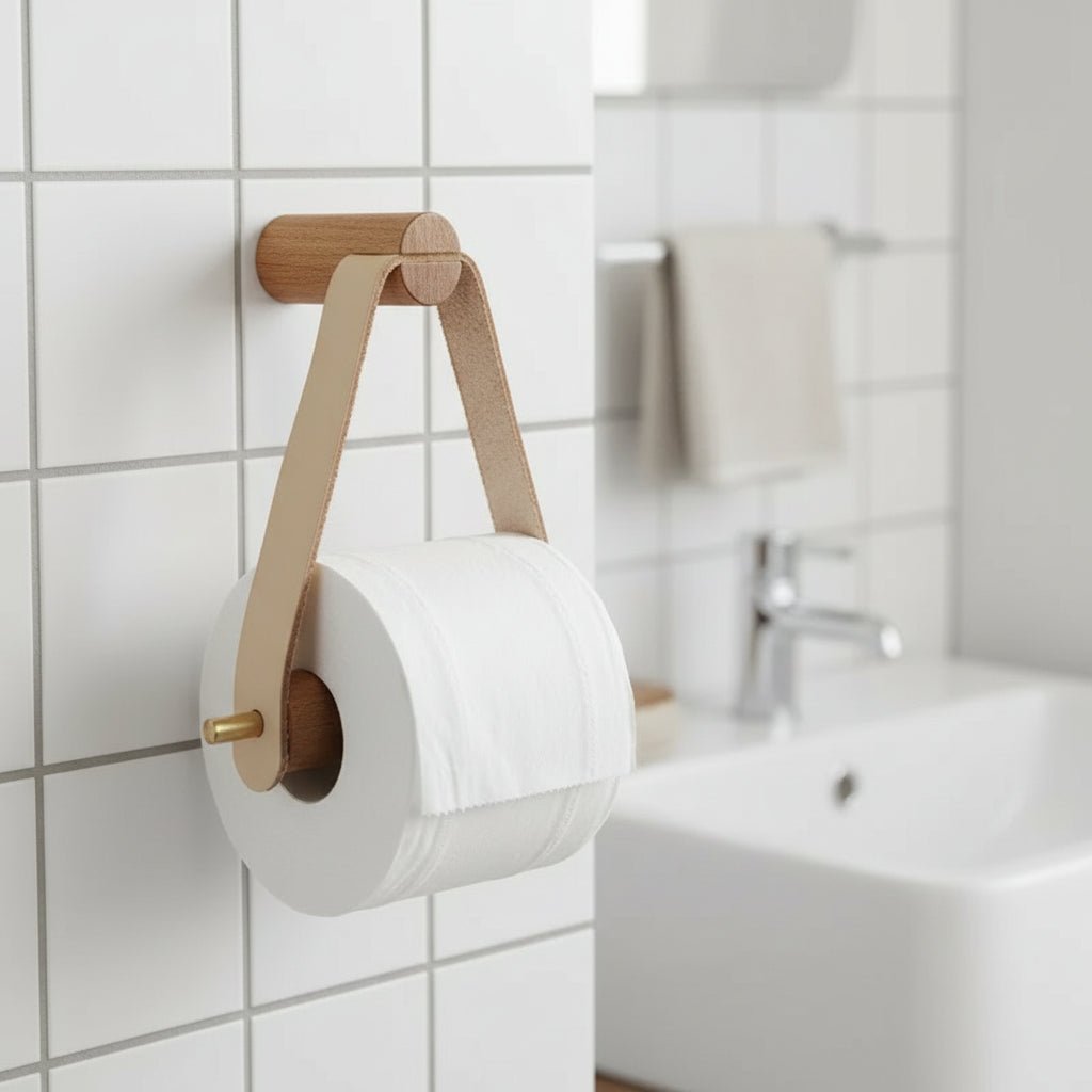 Toiletpapierhouder Houten Vintage Stijl 0